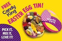 Get your free Candy King Easter egg tin at Cineworld