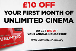 £10 off your first month of Unlimited cinema this Blue Monday