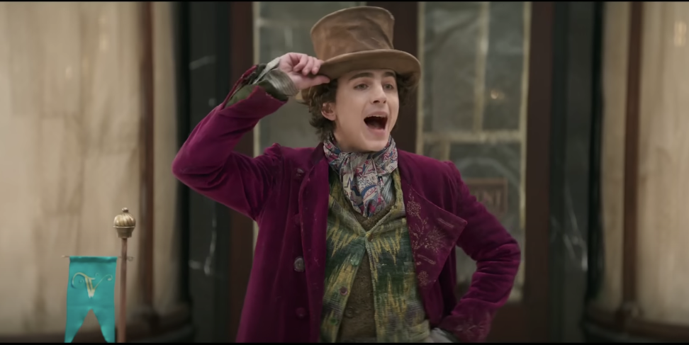Timothee Chalamet as Willy Wonka in Wonka trailer