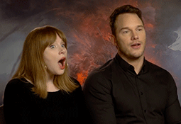 Exclusive interview with Jurassic World: Fallen Kingdom stars Chris Pratt and Bryce Dallas Howard