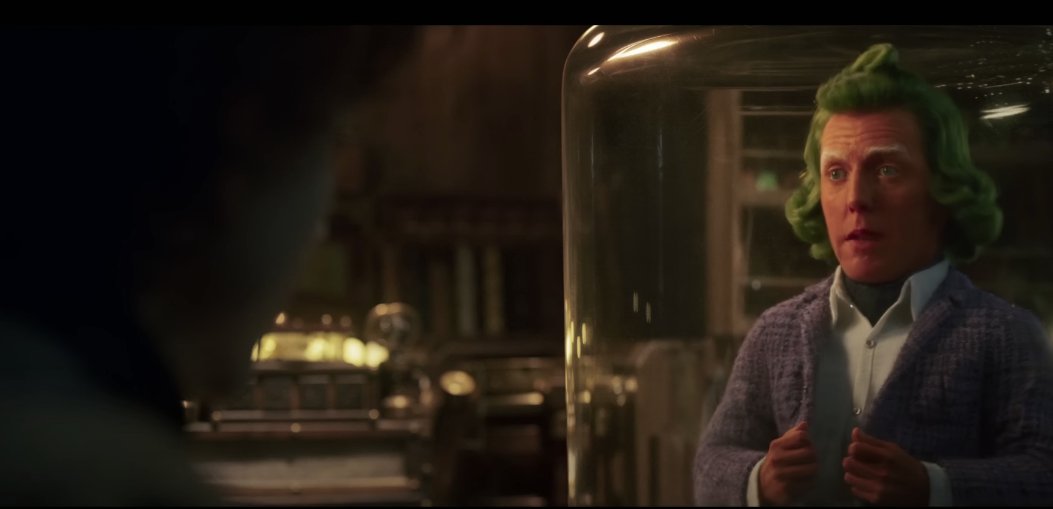 Hugh Grant as Oompa Loompa in Wonka trailer